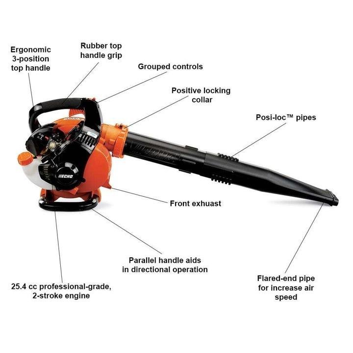 ECHO 191 MPH 354 CFM 25.4 cc Gas 2-Stroke Cycle Low Noise Handheld Leaf Blower - Image 7