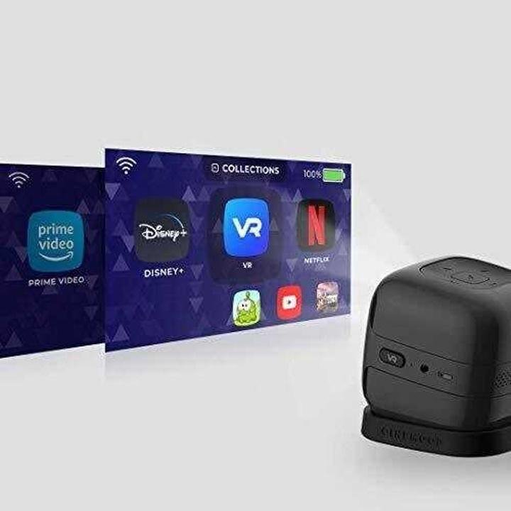 CINEMOOD 360 – Smart wi-fi Cube Projector with Streaming Services, 360~ Videos, Games, Kids Entertainment. 120 inch Picture, 5-Hour Video Playtime. Neat Portable Projector for Family Entertainment. - Image 9