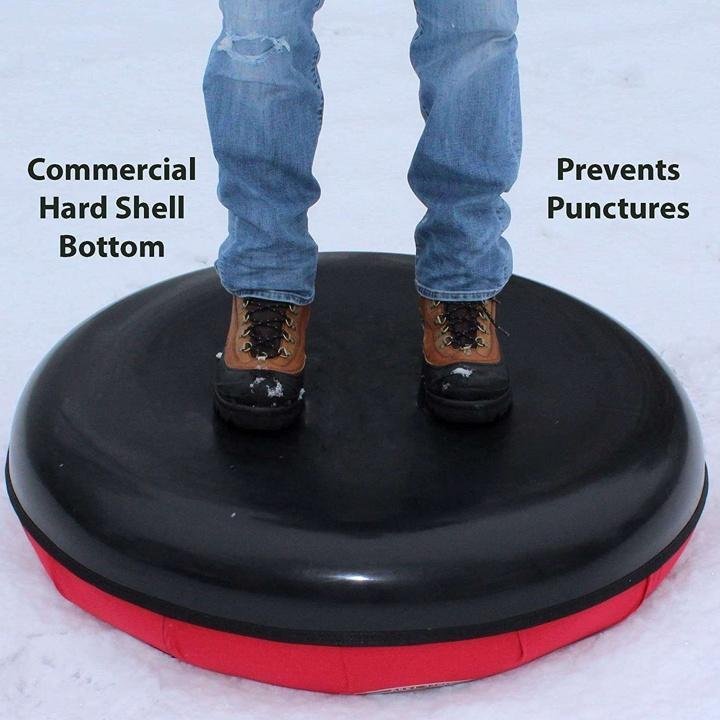 Flexible Flyer Heavy-Duty Commercial Snow Tube. Hard Plastic Bottom Inflatable Adult Sled - Image 3