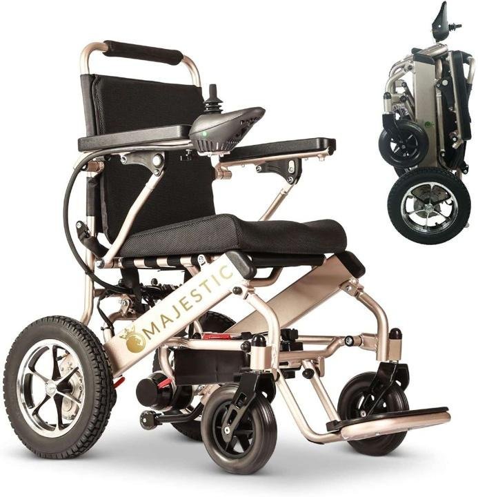 2020 New Folding Ultra Lightweight Electric Power Wheelchair, Silla de Ruedas Electrica, FDA Approved and Air Travel Allowed, Heavy Duty, Mobility Motorized, Portable Power (17.5″ Seat Width) - Image 3