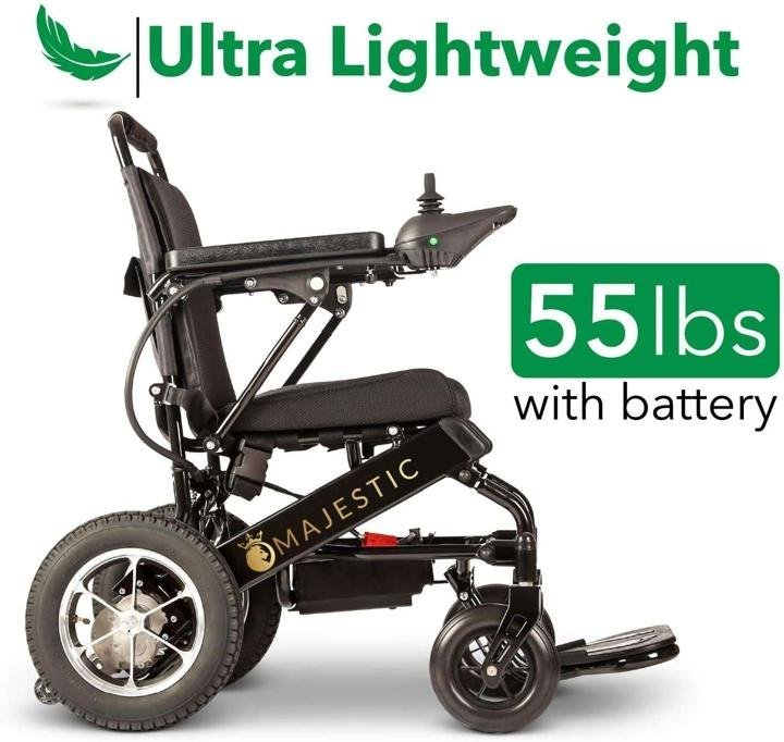 2020 New Folding Ultra Lightweight Electric Power Wheelchair, Silla de Ruedas Electrica, FDA Approved and Air Travel Allowed, Heavy Duty, Mobility Motorized, Portable Power (17.5″ Seat Width) - Image 7