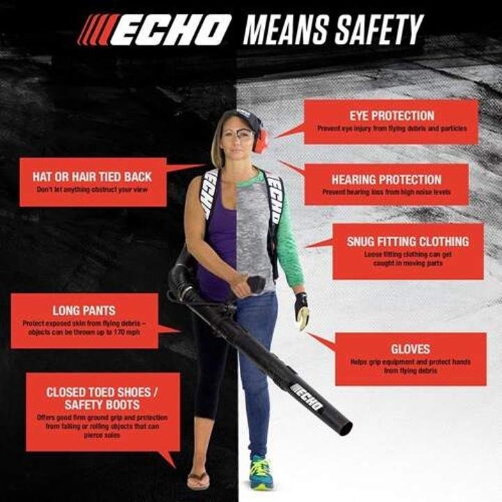 ECHO 165 MPH 391 CFM 25.4 cc Gas 2-Stroke Cycle Leaf Blower Vacuum - Image 5