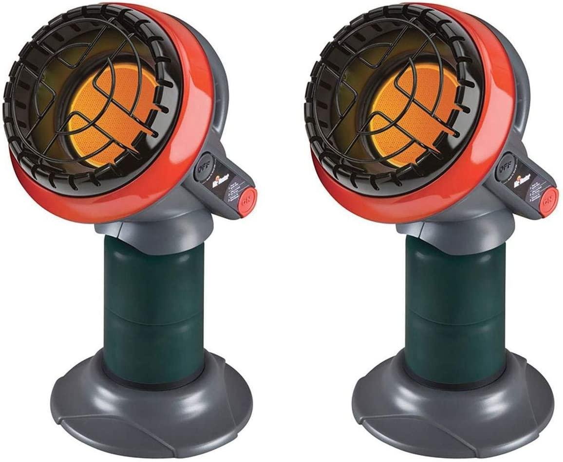 Mr. Heater 3800 BTU Indoor Outdoor Portable Little Buddy Propane Heater (2 Pack)