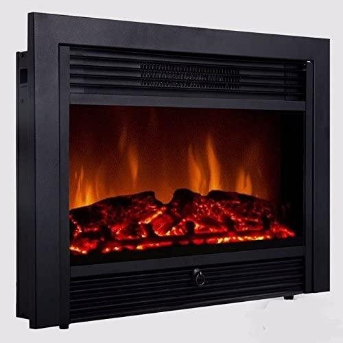 Ghillie Suit Shop 28.5 inch Embedded Fireplace Electric Insert Heater Glass View Log Flame Remote Home