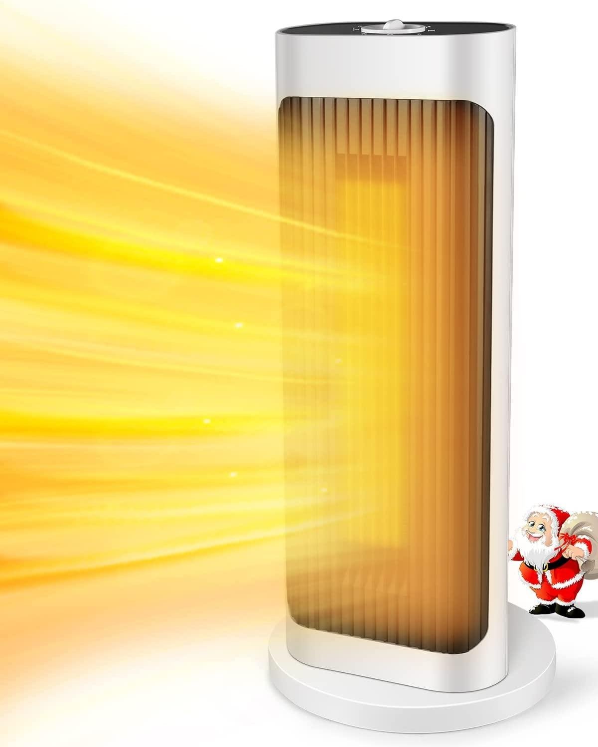 Novamilion Space Heater for Indoor Use, 1500W Fast Heating Electric Heater with Thermostat, Widespread Oscillation, Over Heating & Tip-over Protection, PTC Room Heater, Portable for Office Bedroom