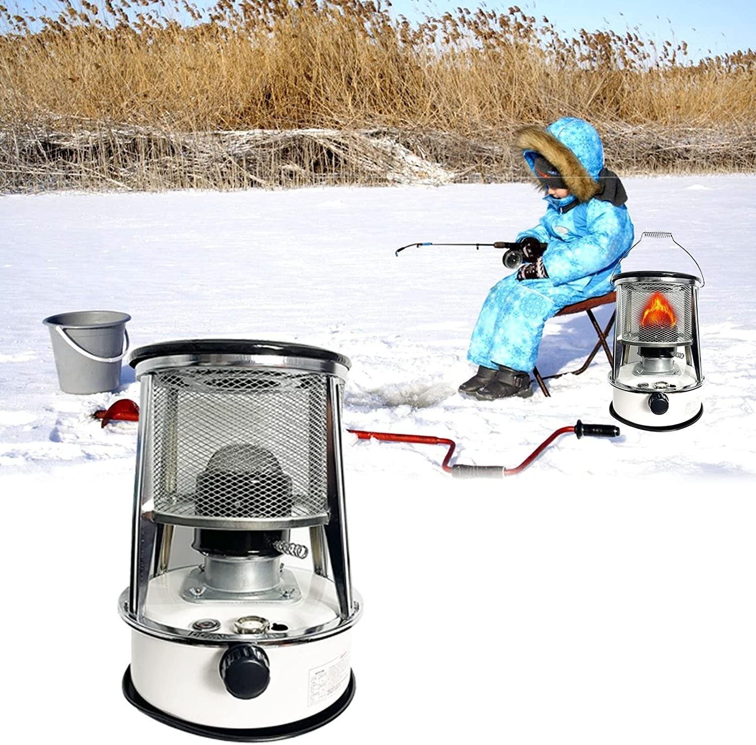6L White Kerosene Stove Heater for Indoor, Kerosene Stove Cooker for Outdoor Sports, Kerosene Stove Burner for Patio Ice Fishing Emergency Power Outage (Color : White, Size : 6L)