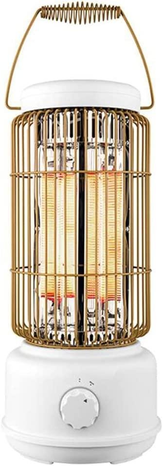 NICEYY Space Heater Electric Heater Portable Personal Heater for Office Home Room Indoor Use With360° All-Round Heating Tilt-Automatic Power-Off Protection Carbon Tube Heating (White)