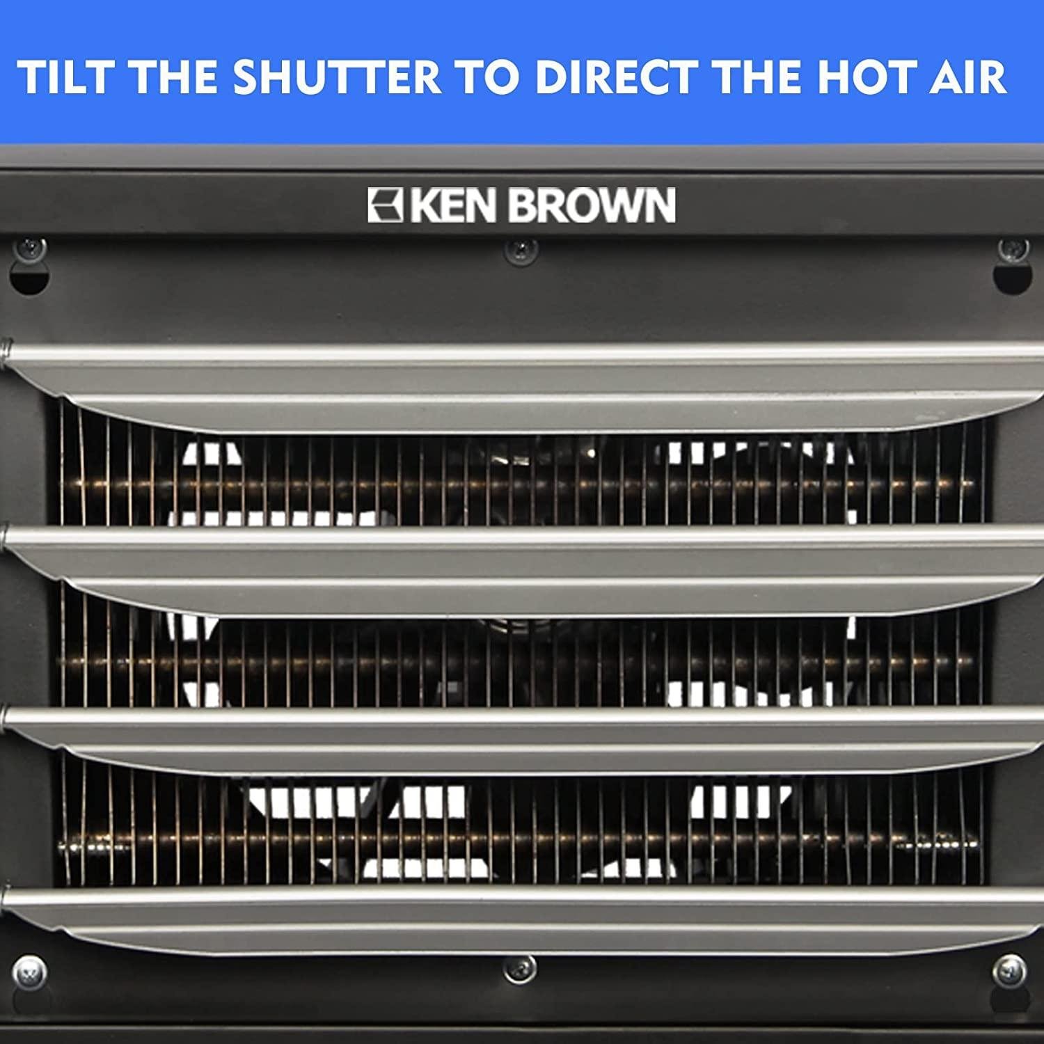 KEN BROWN 7500W Digital Fan Forced Ceiling Mount Heater, Electric Garage Heater with Full-Function Remote, Digital Thermostat and 8-Hour Timer for Garage, Shop, Workshop, Warehouse or Storage Area - Image 9