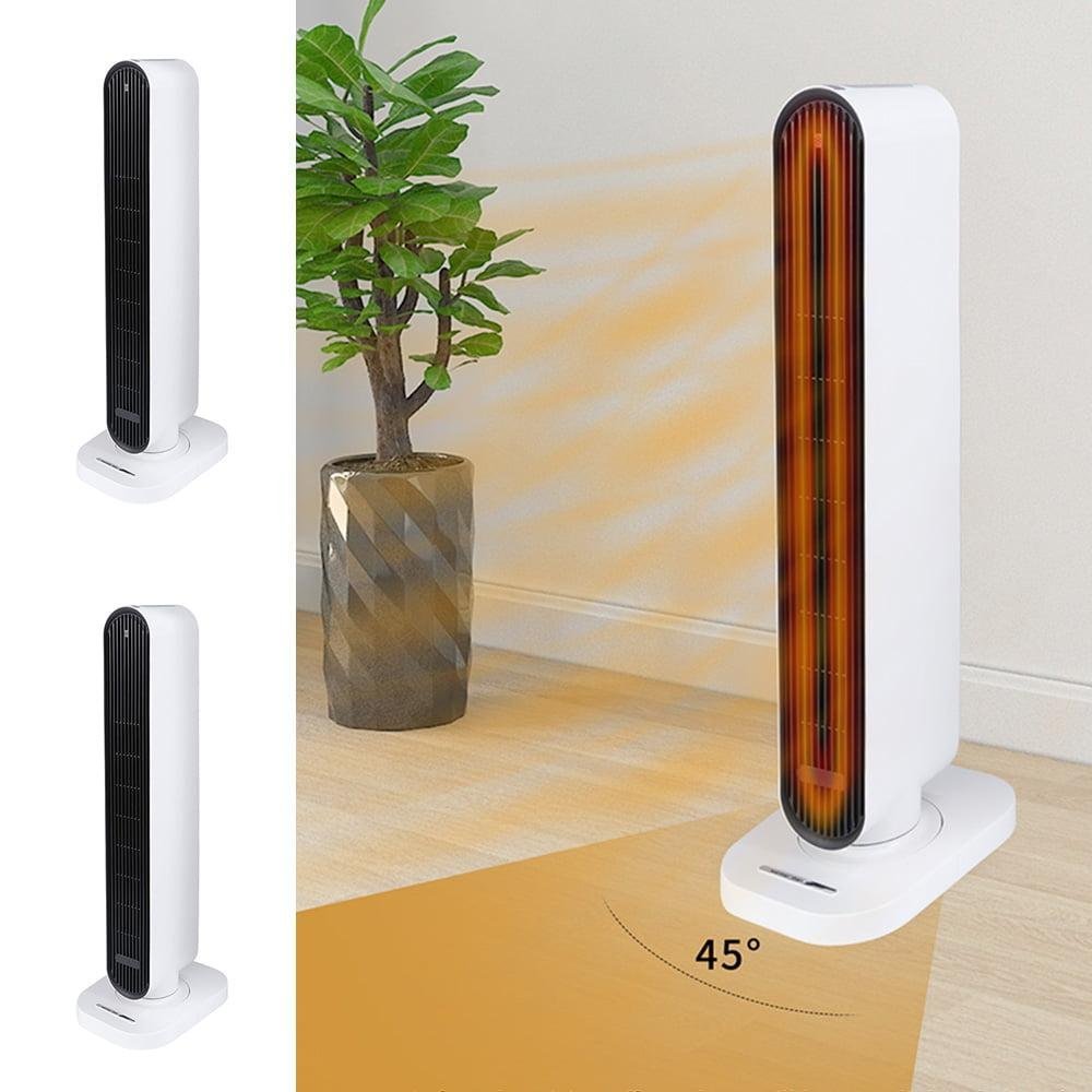 Goory White Heating Standing Instant Space Heater 4 Heat Modes Simple Heaters Fan Overheating Protection Office Bedroom