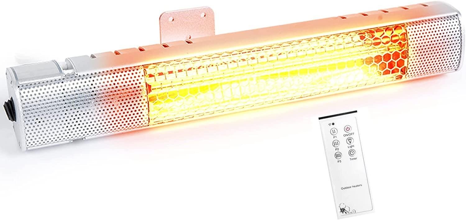 YJF-YTJ Wall-Mounted Electric Heater Electric Cooling and Heating Machine Remote Air Conditioner with Timer, 1800W Power Cooler & Heater for Living Room Bathroom