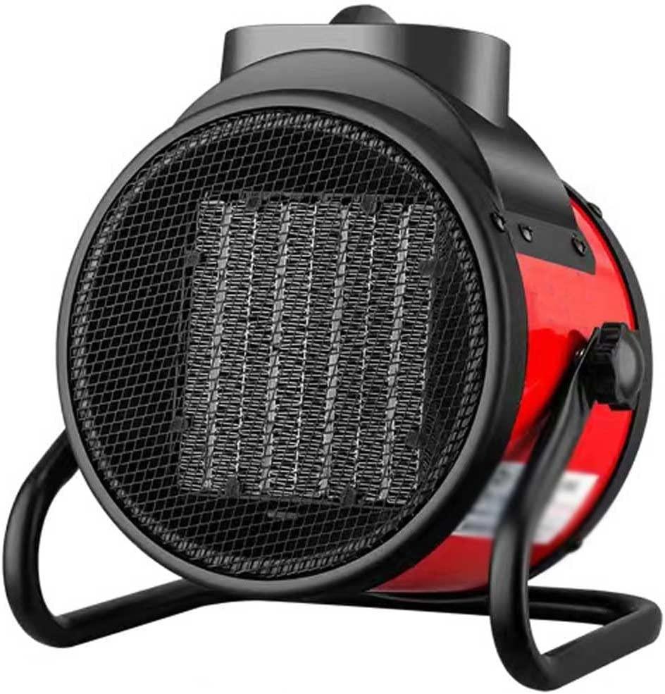 CJGKDJS Mini Electric Heater,2kw Portable Industrial Fan Heater,Small Drum Fan Heater,for Commercial,Indoor Spaces,Hotel,Camping. (21x16x23cm)