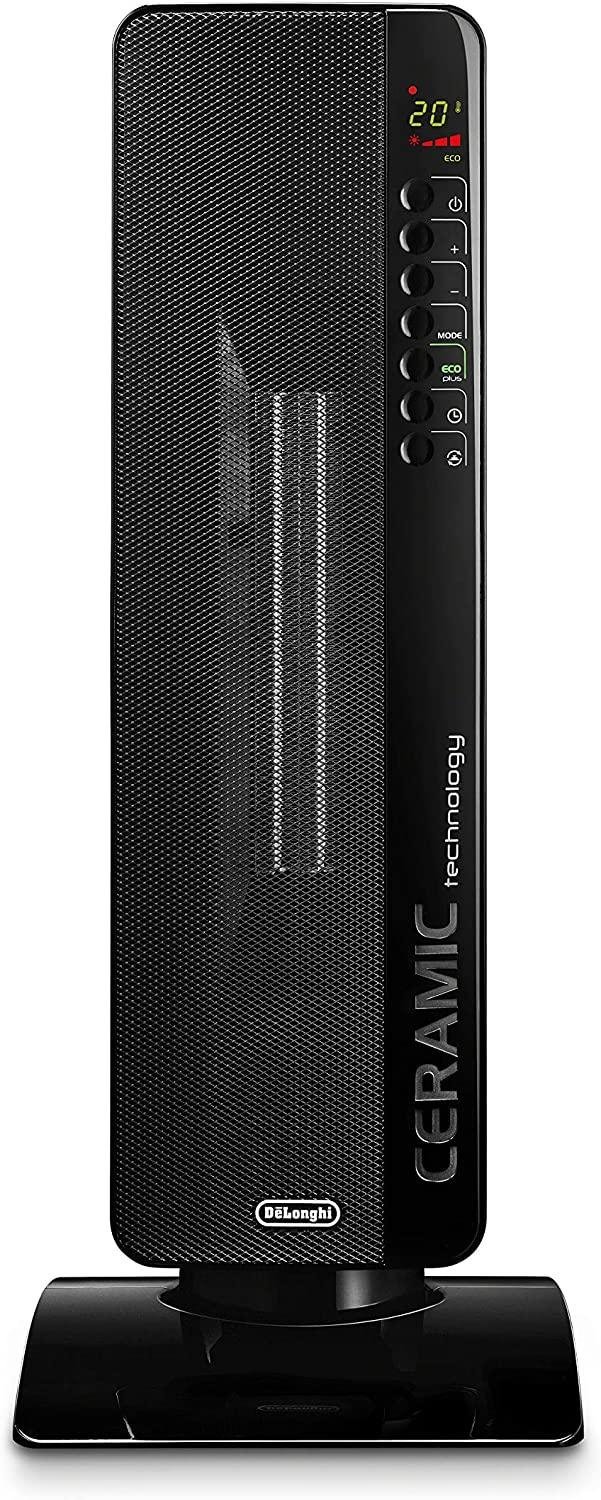 De'Longhi TCH8093ERSB Ceramic Tower Heater, w x 11" d x 28" h, Black