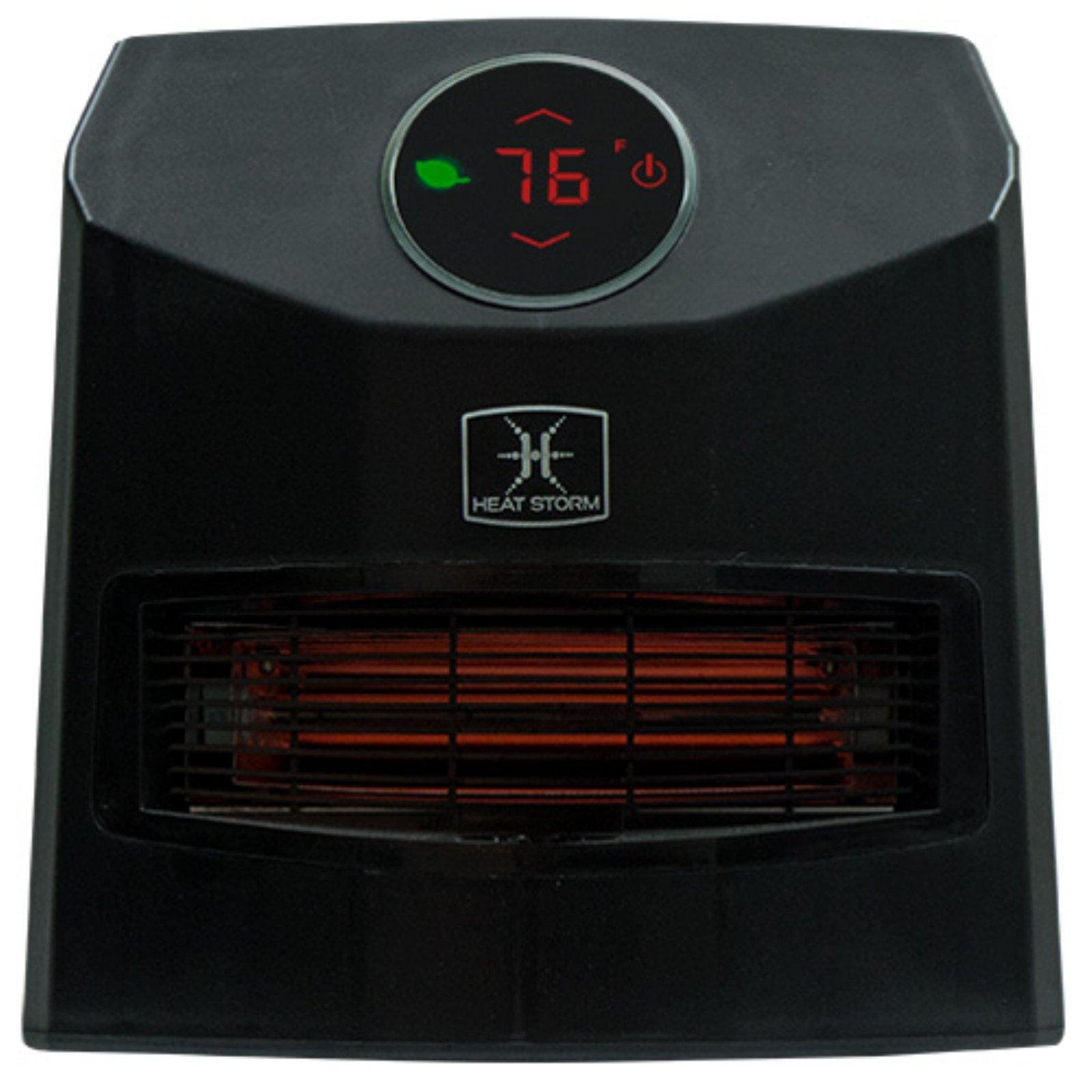Heat Storm Mojave Indoor Ultra Lightweight Portable Infrared Space Heater - 1500 Watts - Built in Thermostat & Overheat Sensor - Remote Control