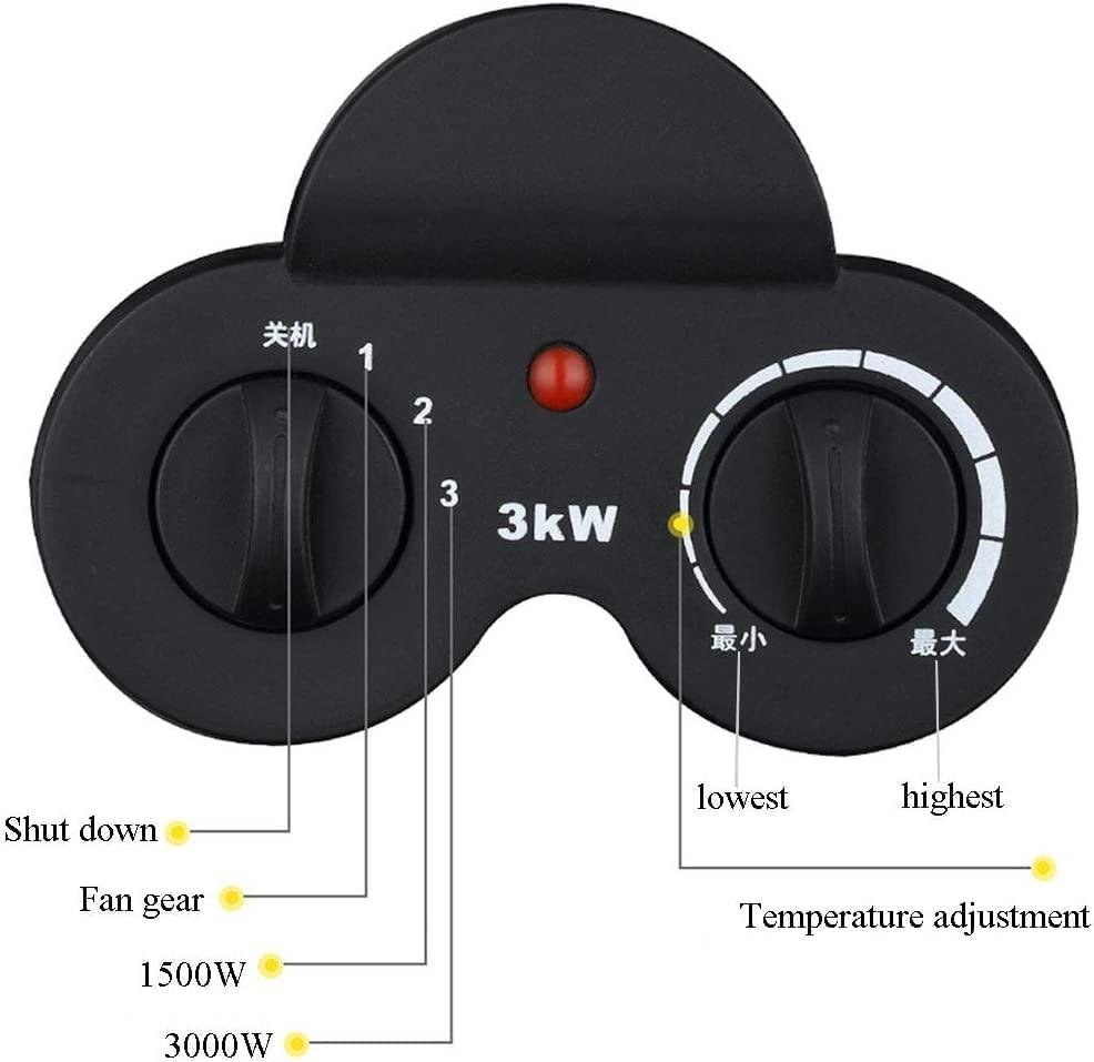 NICEYY Electric Heater for Garage Space Heater Fan Combo for All Year Round Fast Heating Home/Bath Dual Use Temperature Overheat Protection 3000W Portable Heater - Image 7
