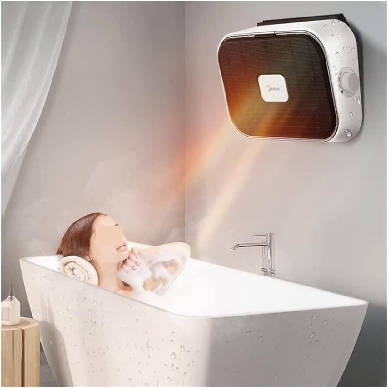 moisture Portable Electric Heater Household Energy Saving Hangable Wall Bedroom Bathroom Hot Air Blower Heating Heater Fan (Color : 01, Plug Type : UK)