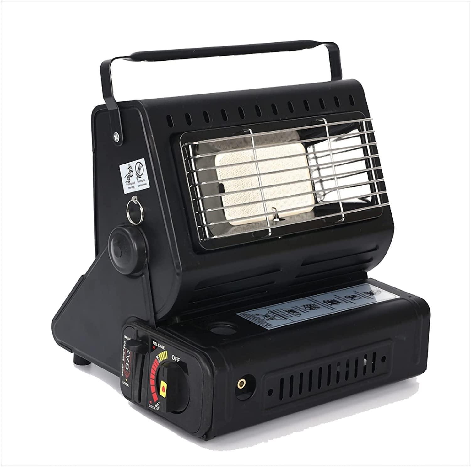 1.3kw Portable Gas Heater, Gas Heater, Small Butane Gas Heater for Outdoor Camping Fishing Caravan Outdoor Party(Black/Red) (Color : Black)