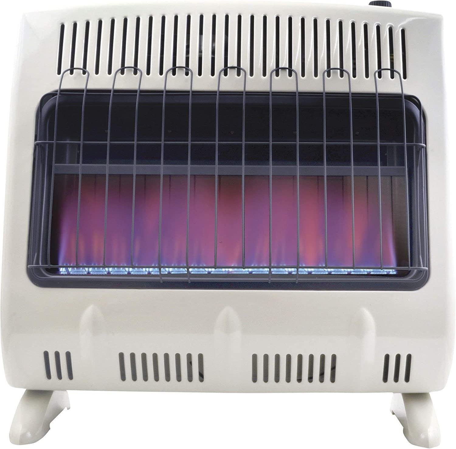 BNI 30,000-BTU Natural Gas Heater for Indoor Use(Blue Flame)