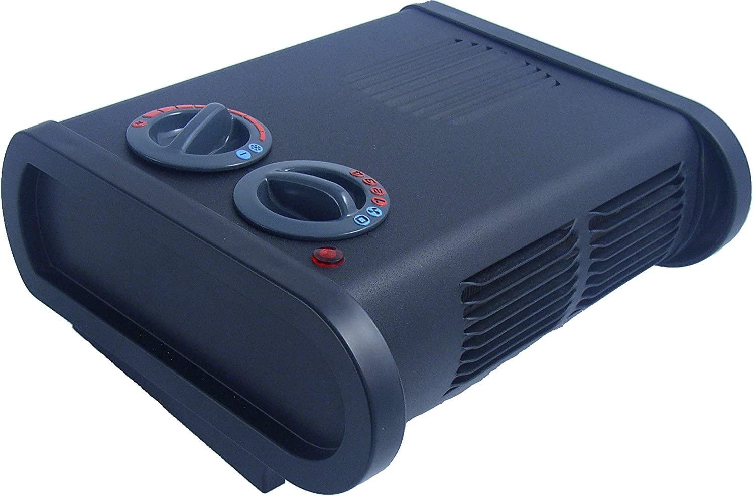 Caframo True North Heater. Low Profile, Quiet, Powerful Heater for Work and Home. Black, 11.25" x 8" x 5" (9206CABBX)