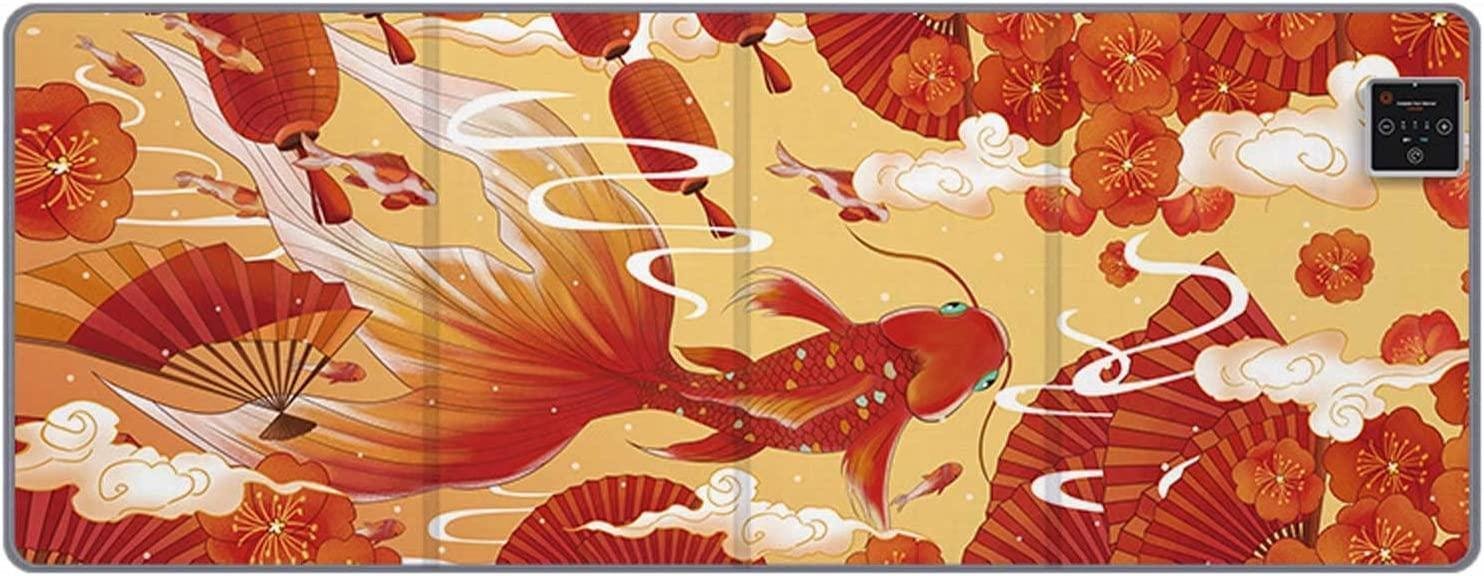 CJGKDJS Winter Folding Indoor Foot Heater,Electric Foot Panel Warmer,Folding Flat Space Heater,Under Office Desk Foot Warmer,for Pain Relief. (Without Blanket G)