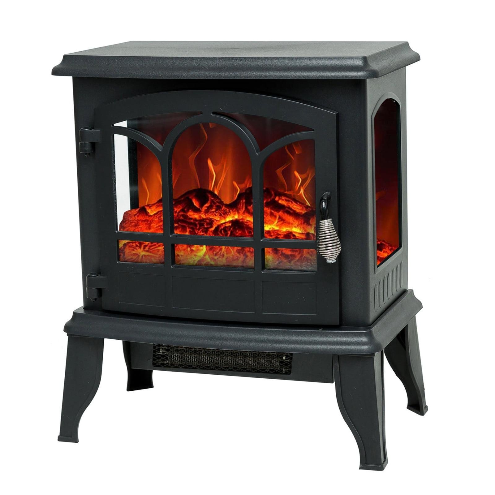 C-Hopetree Portable Freestanding Electric Wood Stove Fireplace with Flame Effect, 20 inch Tall