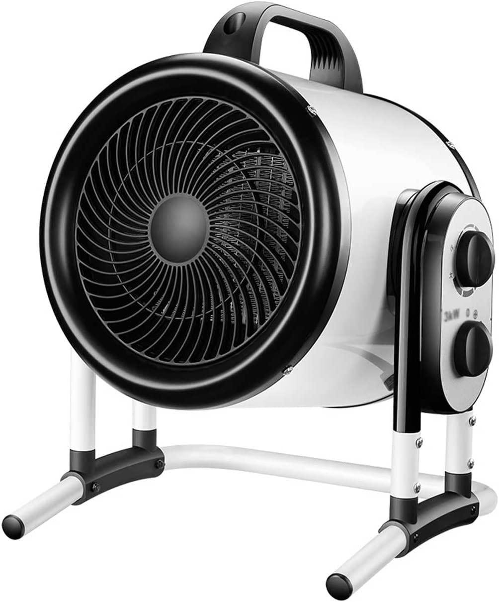 CJGKDJS Small Industrial Heater,3kw Space Fan Heater,Electric Heating,3-Speed Temperature Control Knob,Energy-Saving,for Household,Office. (PTC Ceramics)