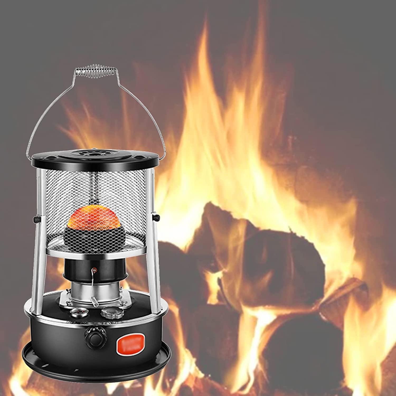 4.5L Adjustable Height Kerosene Stove, Kerosene Stove Burner, Portable Kerosene Stove, for Outdoor Hiking Tent Heating, with Storage Bag and Accessories (Color : Black, Size : 33x33x46cm)