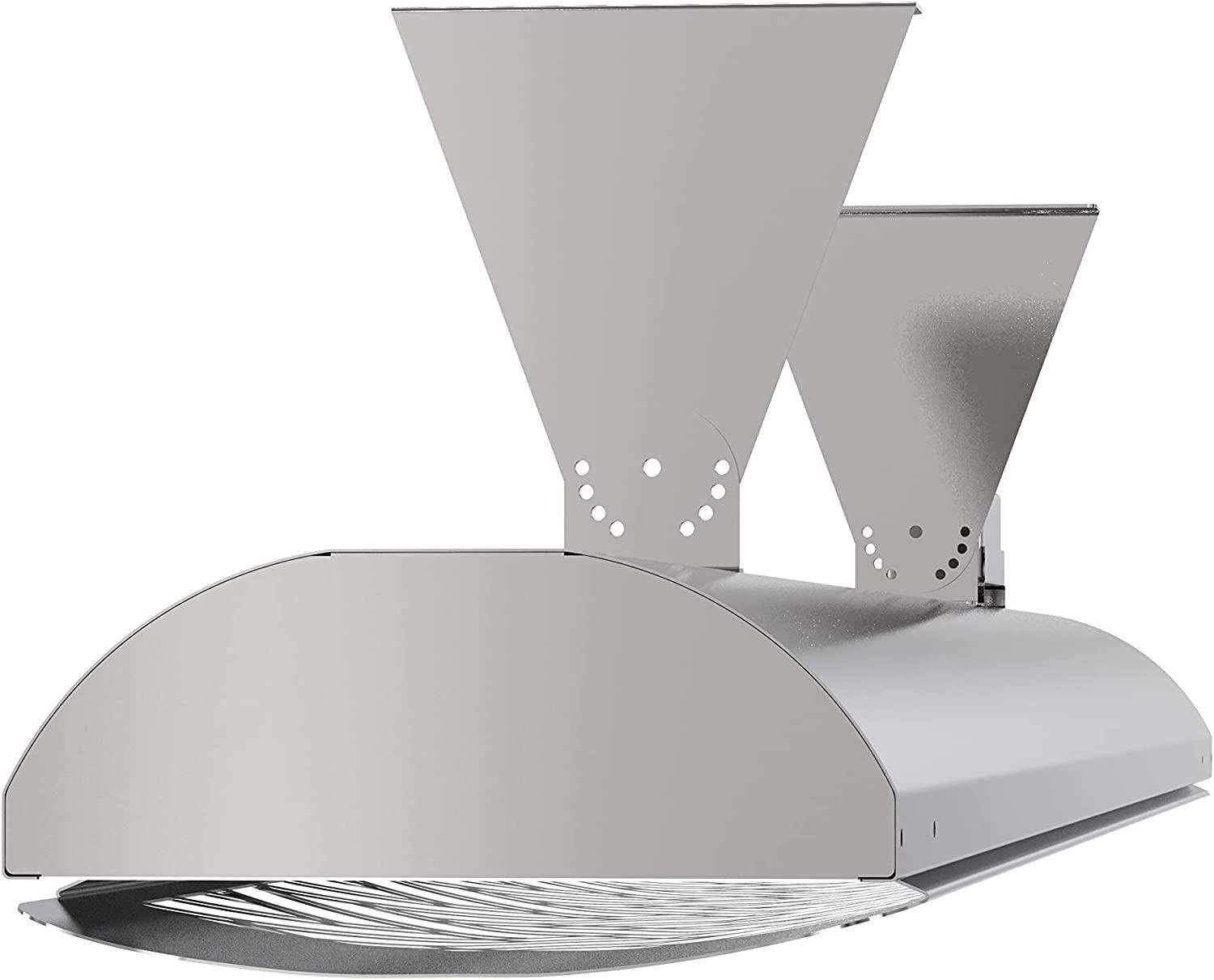 Innova EF50240S3 5,000 watt electric infrared dual element heater, Voltage: 240, Finish Color: Stainless Steel, Decorative Fascia: Mason