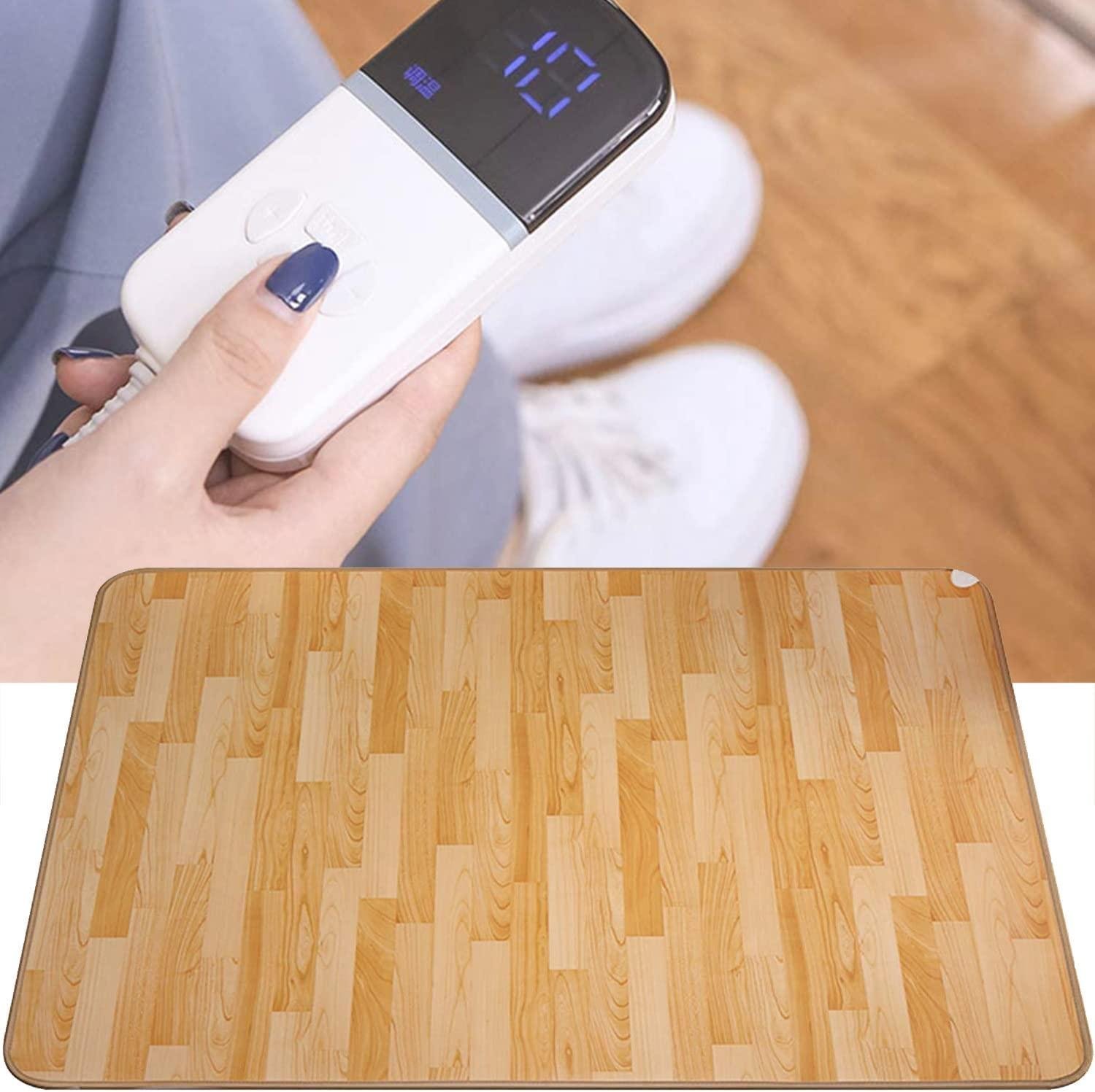 Movable Electric Warm Rug, Fast Heating Carpet, Floor Heating Pad with Thermostat, Graphene Electric Blankets Under Desk for Office and Home,80 * 200cm