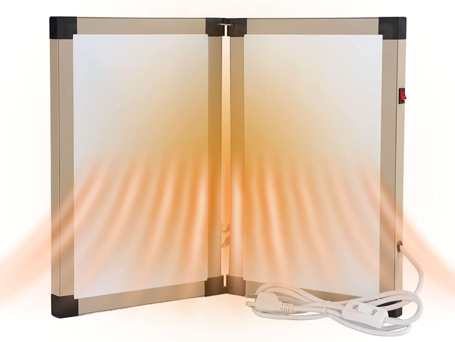 Portable Small Space Heater, Briidea Foldable Warmer under Desk Personal Electric Panel Space Heater with Overheat Protection for Indoor Use Bedroom Office,etc