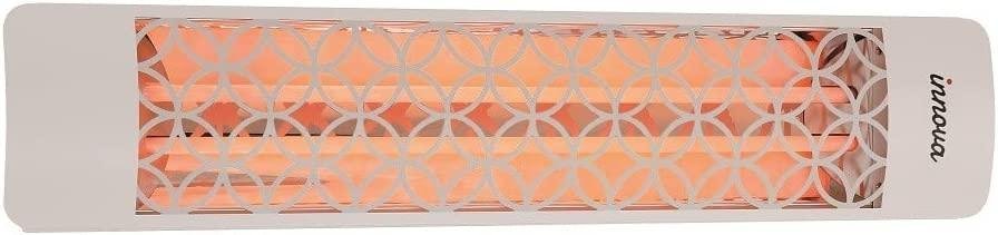 Innova Heater 5,000 Watt, 240 Volt, Electric Infrared Heater, White, Clover Pattern - EF50240W2