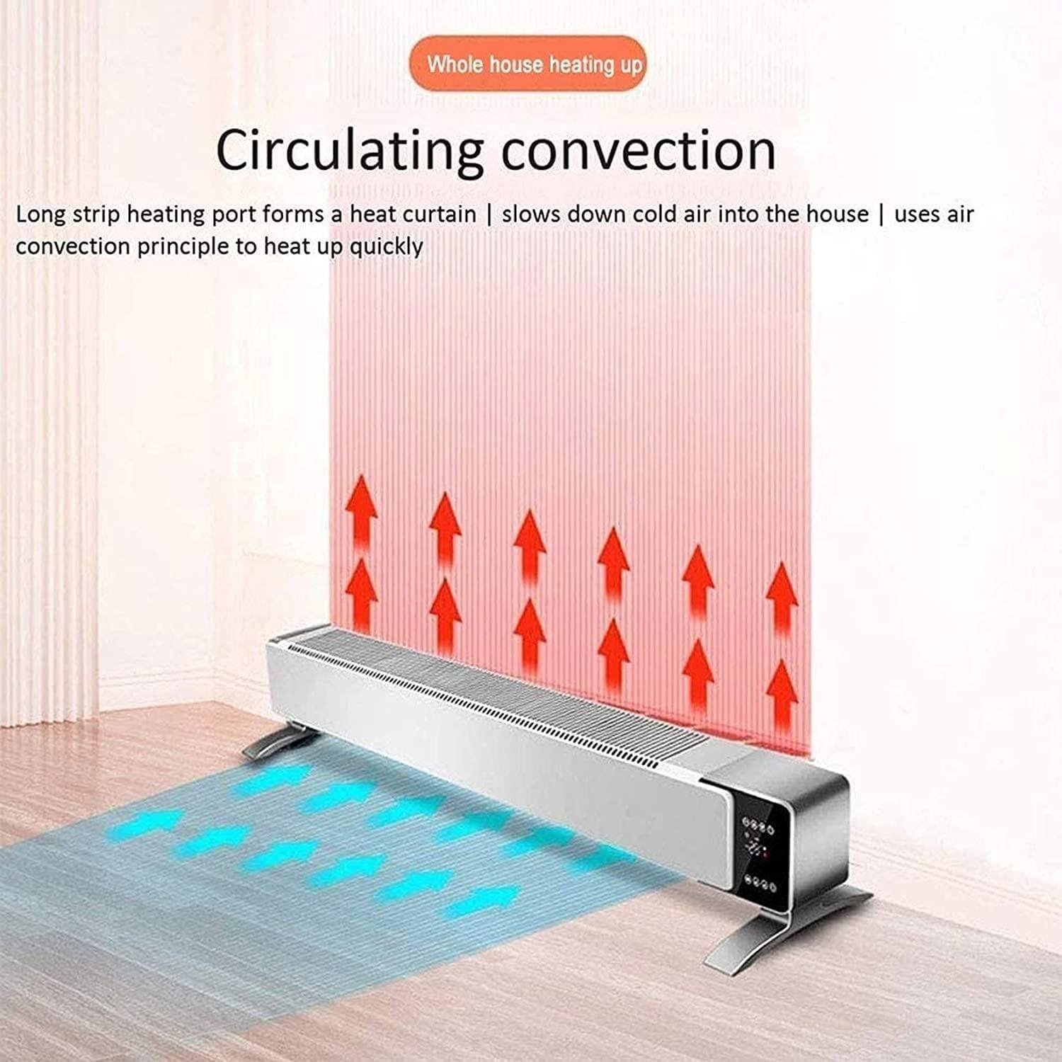 OFFISK Heater Floor Heating Convection Heater with Remote Control Instantaneous Home Heater with Safety Cutoff - Image 3