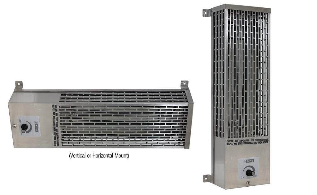 King Electric 1000W/120V Electric Pump House Heater, Stainless Steel, U12100-SS