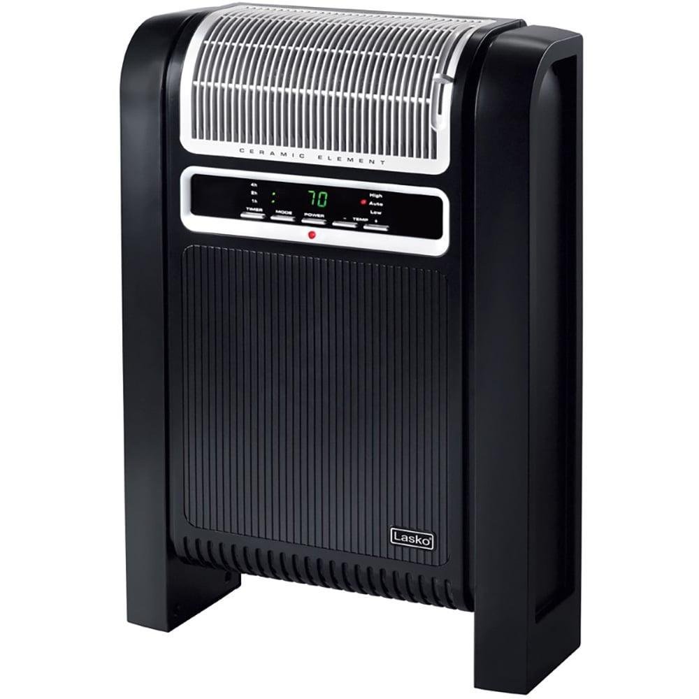 Lasko 6050 1500W Portable Digital Control Cyclonic Ceramic Space Heater, Black