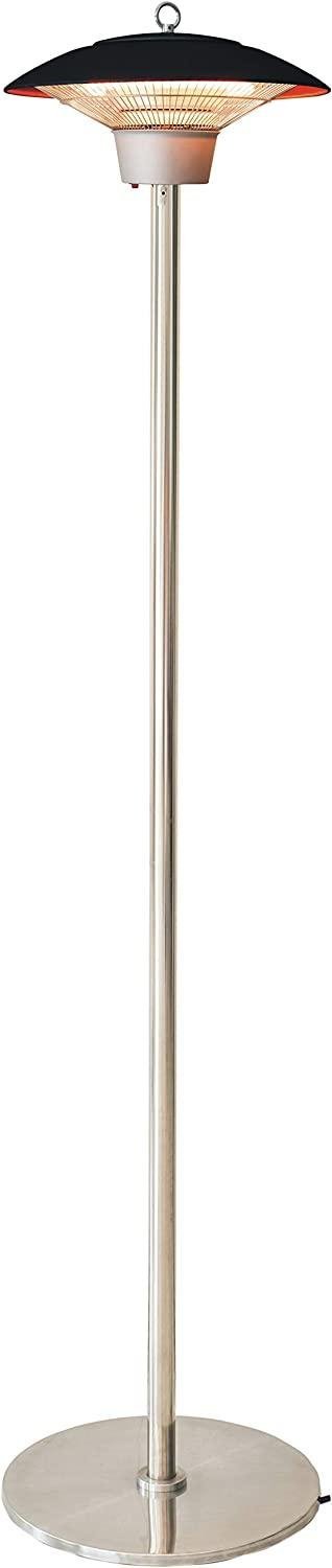 Hanover HAN1022HA-BLK-6.8 ft Modern Efficient Steel Electric Heater-2 Heat Settings, Up to 1500W, Black