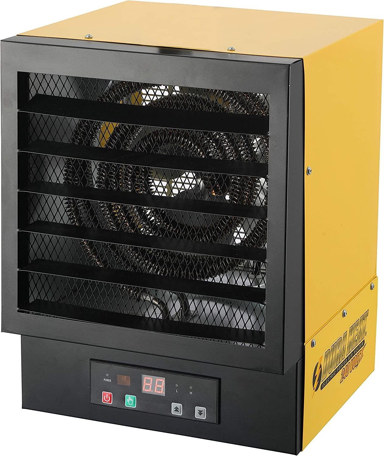 World Marketing of America Dura Heat EWH9615 Electric Forced Air Heater with Remote Control 34,120 Btu, Black/Yellow, Large