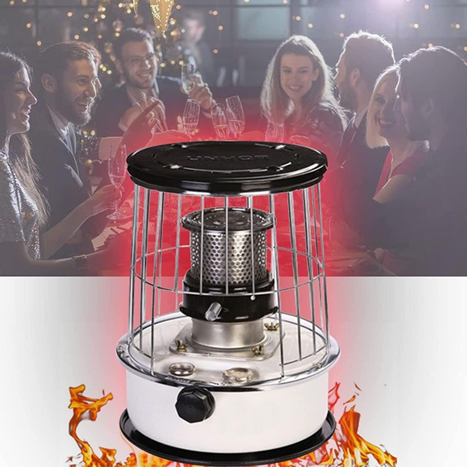 Bicsdam Lightweight Kerosene Space Heater, Efficient Kerosene Stove Heater, Oil Heater Glass Burner, 2600W Kerosene Stove Burner Adjustable Flame, for Outdoor Camping, Winter Fishing (Color : White)