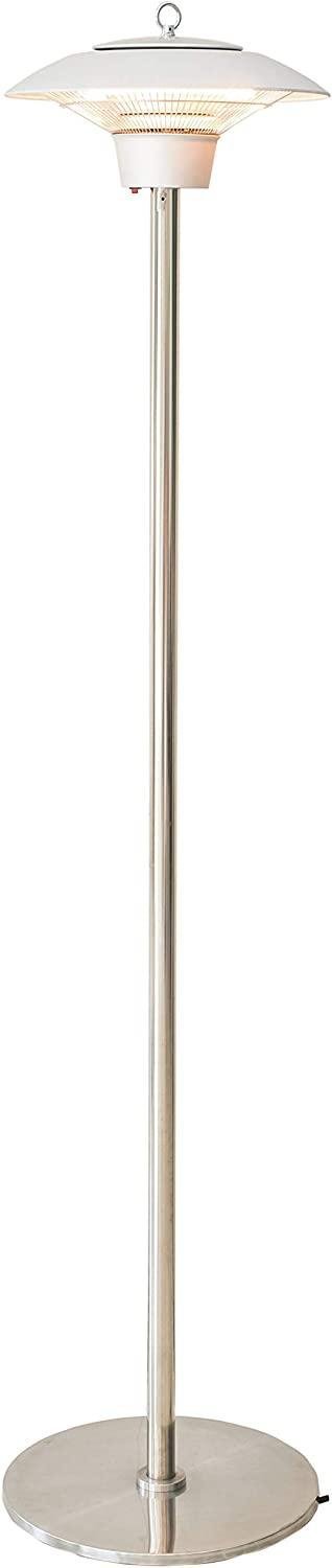 Hanover HAN1023HA-SLV-6.8 ft Modern Efficient Steel Electric Heater-2 Heat Settings, Up to 1500W, Silver