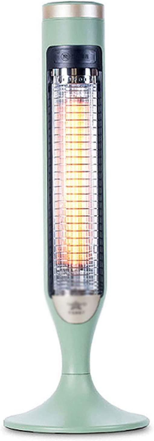 CJGKDJS Portable Electric Heater,Upright Flatbed Heater,Graphite Tube Heater,Over-Heat Protection,for Home,Office,Bedroom. (Green)