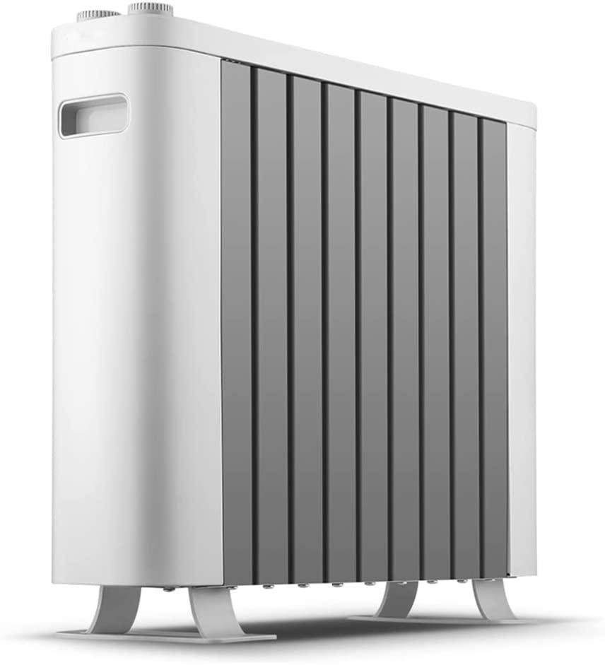 Heater Energy Saving 2000W Space Heater Mobile Radiator Noise Reduction Household Anti-scalding Electric Heater for Bedroom Office (Color : White, Size : 18.9x5.9x16.1in)