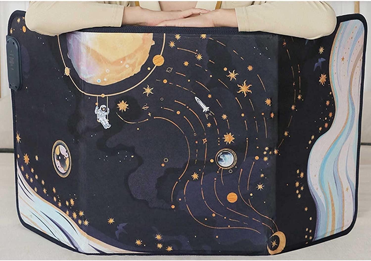 CJGKDJS Electric Foot Warmer,Folding Space Heaters,Floor-Standing Heater Under The Desk,Small Energy-Saving Leg Warmer,for Home Office Sofa. (E)