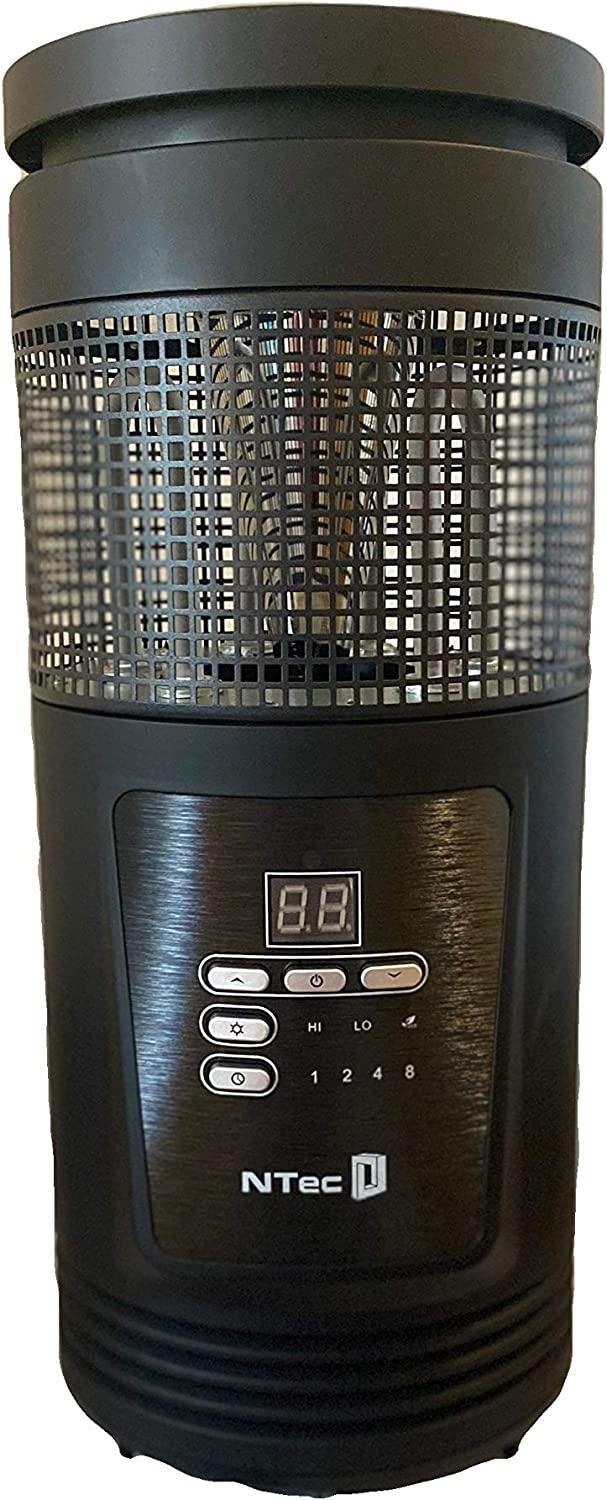 NTec Quartz Infrared Heater Two heat settings: 1,000w/1,500w Overheat and tip over safety shutoff Child safety lock