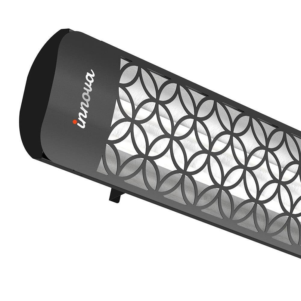 Innova-6000 watt electric infrared dual element heater 208 Black 208 Volt-Outdoor Wall Mount Electric Heater-EF60208B2