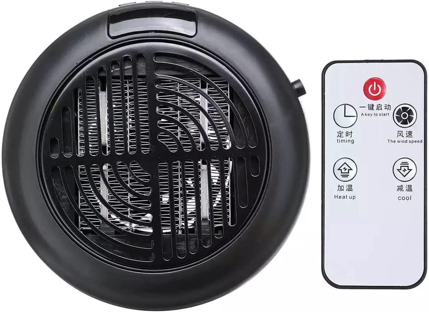 moisture Portable Electric Heater 900W Electric Mini Fan Heater Desktop Household Remote Control Round Heating Stove Radiator Warmer Portable Machine Heating Heater Fan (Color : A)