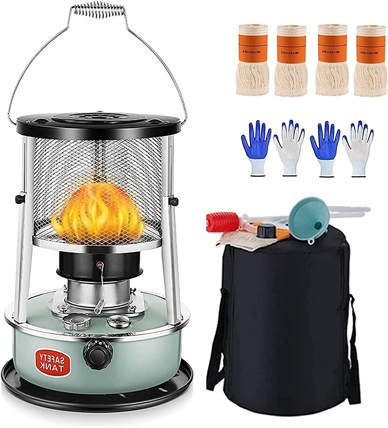 BOBONI Lightweight and Portable Kerosene Heaters, Non Electric Heater, Kerosene Space Heaters,Indoor/Outdoor Emergency Heater,Adjustable Height Kerosene Stove,12.99x18.11in