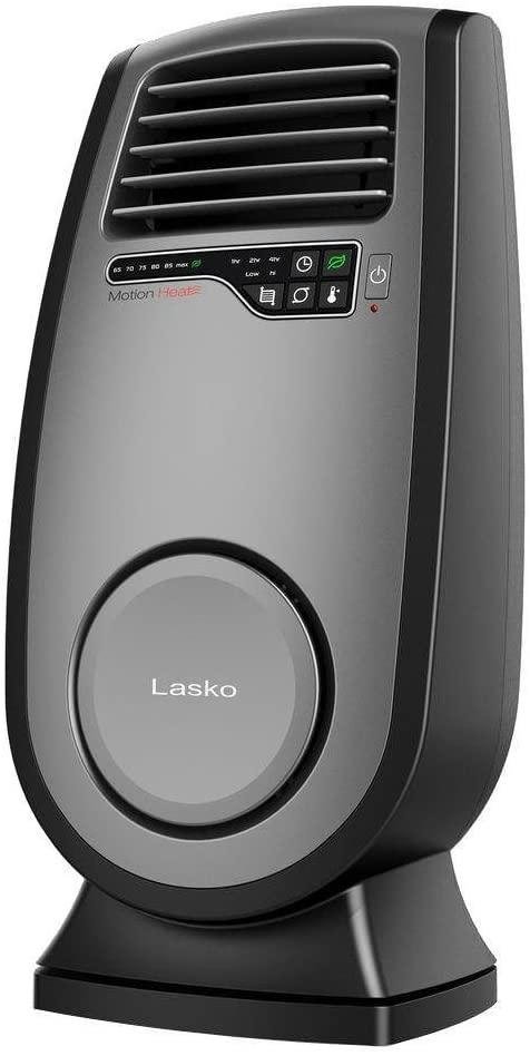 Lasko Ceramic Room Heater with 3D Motion Heat Technology, Adjustable Thermostat with 2 Settings, Safety Features,Timer & Remote Included