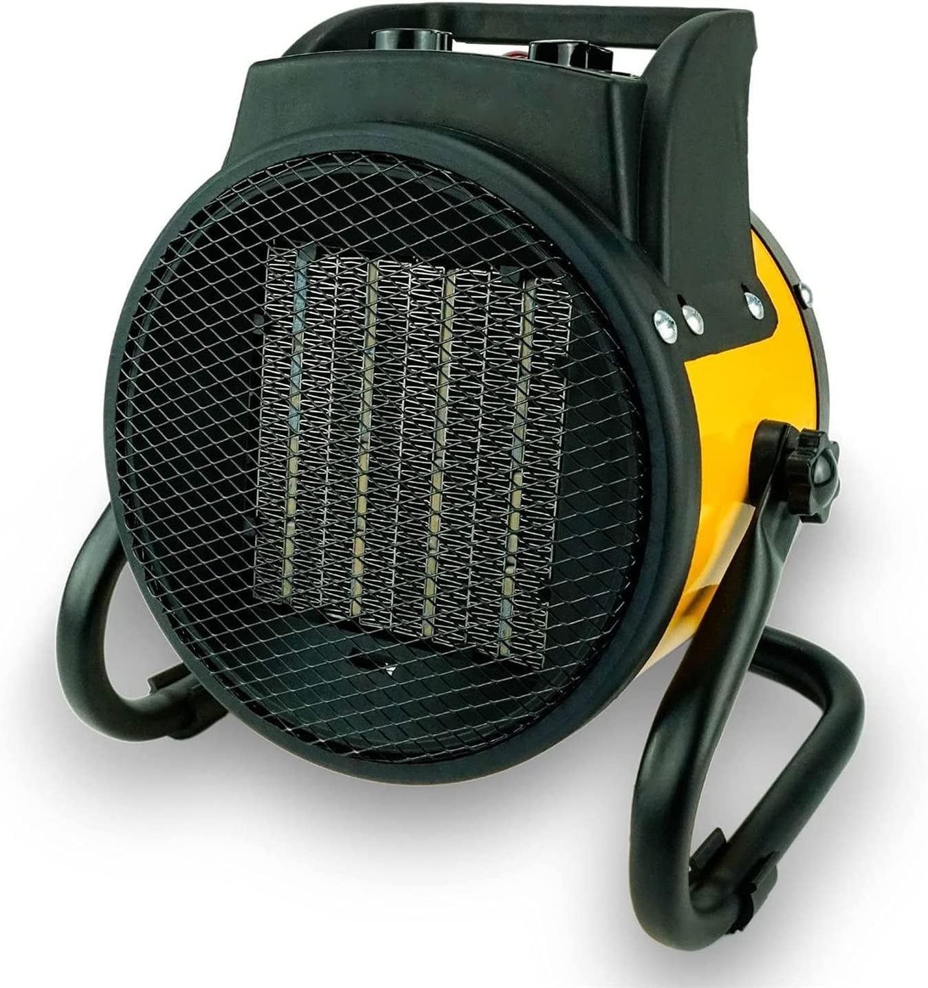 QCLUEU Industrial Electric Fan Heater, Portable PTC Ceramic Heater, 2000W-3000W Space Heater, 3-Speed Adjustment, for Indoor, Office, Garage, Workshop, Greenhouse, Farm (Color : 3000W)