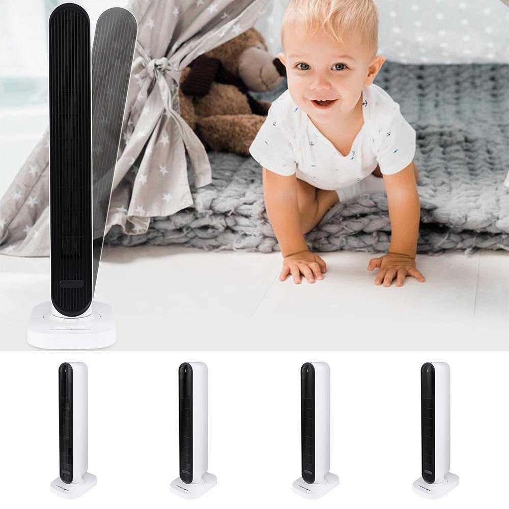 Gplesas Portable Space Heater Standing Electric Heating Overheating Protection White Heaters Fan Remote Home Bedroom