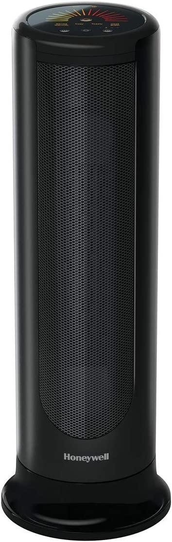 Honeywell ComfortTemp 4 Tower Heater, Black – Easy to Use Ceramic Heater – Space Heater with Four Heat Settings 8 x 8 x 23.4