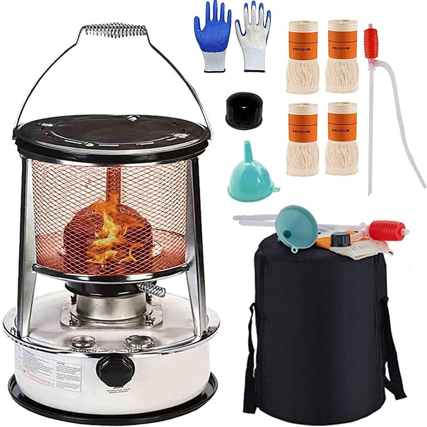 QDF 9000BUT/H Kerosene Stove Burner Non Electric Emergency Space Heaters for Indoor Use, with Storage Bag, Adjustable Flame, for Ice Fishing Hiking Survival Emergency Patio (Color : 6L)