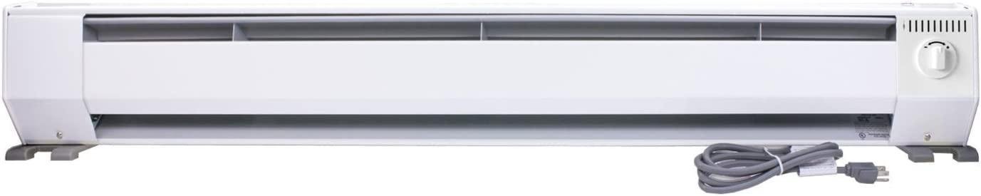 KING KPH1210 3-Foot Portable Baseboard Heater, 1000W / 120V, White